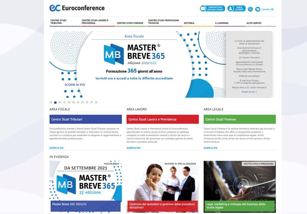 Reingegnerizzazione dei sistemi gestionali interni (portale, CRM, sistema di back-office) di Euroconference Spa